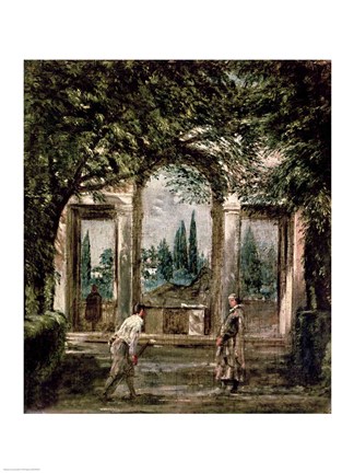 Framed Gardens of the Villa Medici in Rome Print