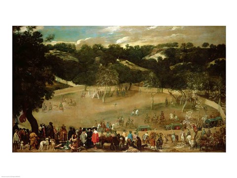 Framed Philip IV Hunting Wild Boar Print