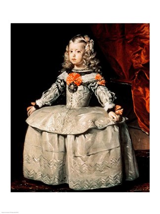 Framed Portrait of the Infanta Margarita (standing) Print