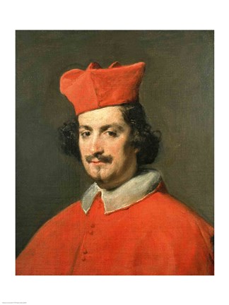 Framed Portrait of Cardinal Camillo Astali Pamphili, 1650 Print