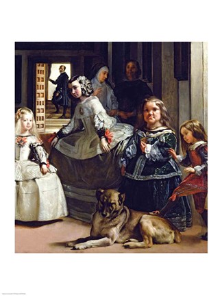 Framed Las Meninas or The Family of Philip IV, c.1656, Detail Print