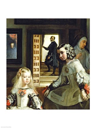 Framed Las Meninas or The Family of Philip IV, c.1656, Detail Center Print