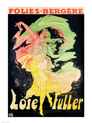 Framed Folies Bergeres: Loie Fuller, France, 1897 Print