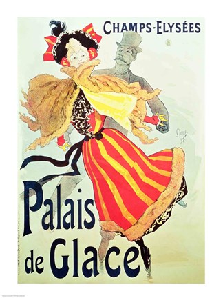 Framed &#39;Ice Palace&#39;, Champs Elysees, Paris, 1893 Print