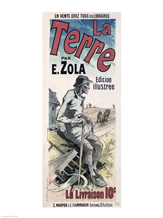 Framed Poster advertising &#39;La Terre&#39;, 1889 Print