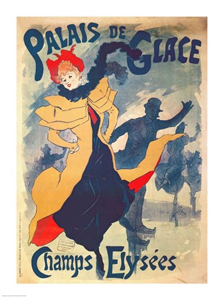 Framed Poster advertising the Palais de Glace on the Champs Elysees Print