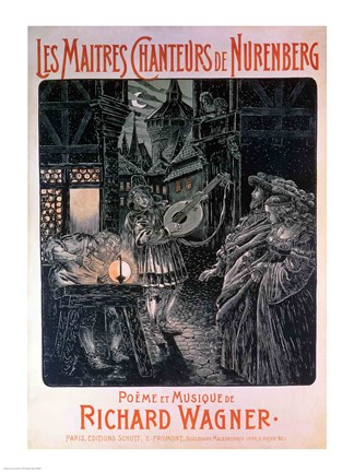 Framed Poster advertising The Master Singers of Nuremberg Print