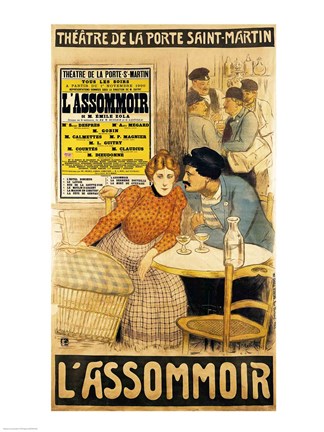 Framed Poster advertising &#39;L&#39;Assommoir&#39; Print