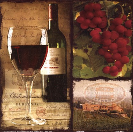 Framed Burgundy Print