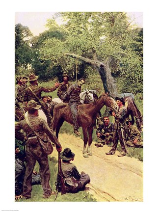 Framed &#39;They Talked It Over - With Me Sitting on the Horse&#39; Print