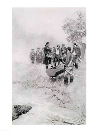 Framed Burial of Braddock, illustration from &#39;Colonel Washington&#39; Print