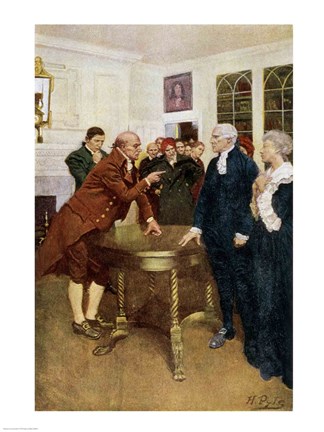 Framed Committee of Patriots Delivering an Ultimatum to a King&#39;s Councillor Print