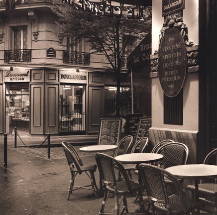 Framed Caf&#233;, Montmartre Print