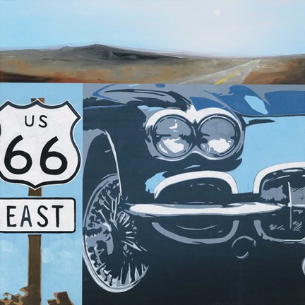 Framed Route 66-A Print