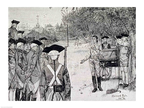 Framed &#39;I only Regret that I have but One Life to Lose for My Country&#39; Print