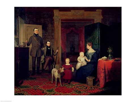 Framed Portrait of the Van Cortland Family, c.1830 Print