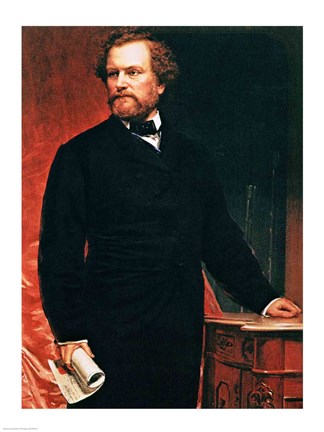 Framed Portrait of Samuel Colt, inventor of the revolver Print