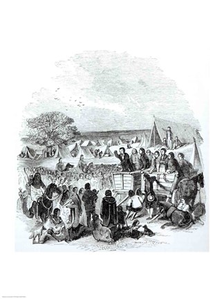 Framed Joseph Smith Preaching in the Wilderness Print