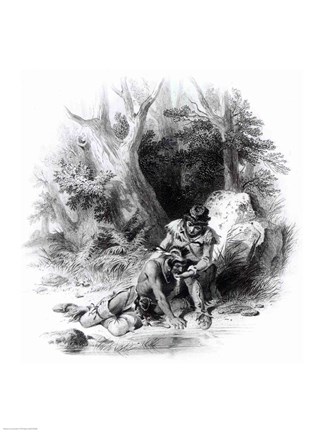 Framed Illustration from &#39;The Last of the Mohicans Print
