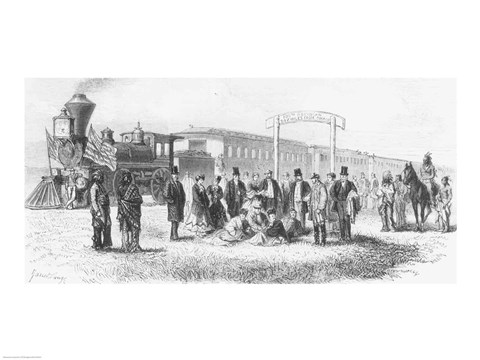 Framed Station in the Prairie: The 100th Meridian Print