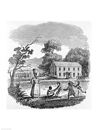 Framed Plantation Scene Print