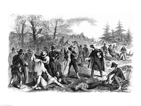 Framed Scenes in the War: Rebel Soldiers after Battle &#39;Peeling&#39; Print