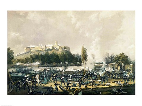 Framed Storming of Chapultepec Print