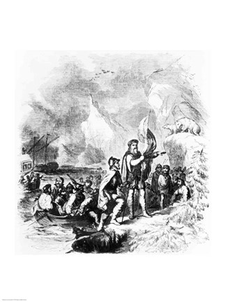 Framed Discovery of America by John and Sebastian Cabot, 1497 Print