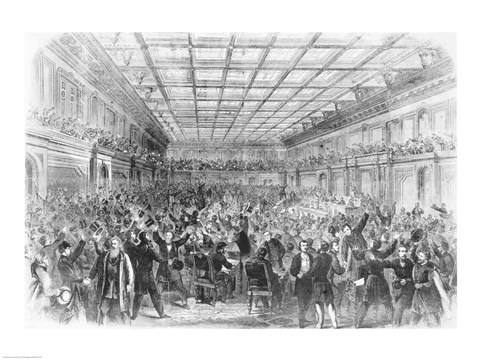 Framed Exciting Scene in the House of Representatives Print