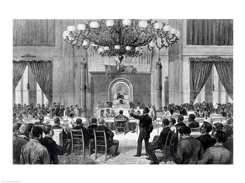 Framed Colored National Convention in Session Print