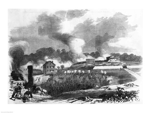 Framed Battle of Lexington Print