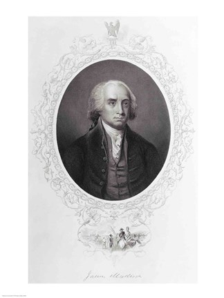 Framed James Madison Print
