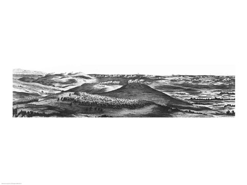 Framed General View of the Great Battle of Solferino Print