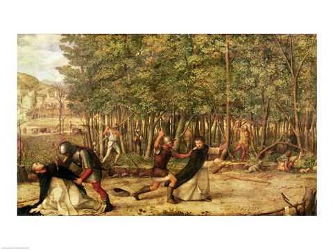 Framed Assassination of St. Peter Martyr Print