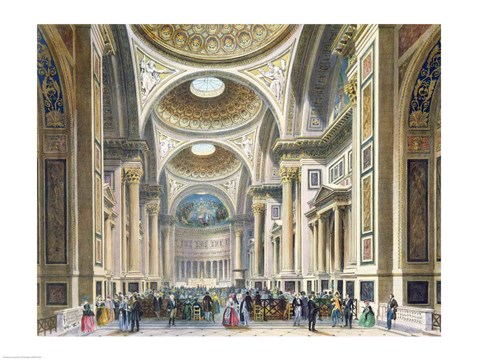 Framed Interior of La Madeleine, Paris Print