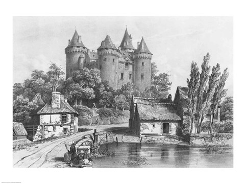 Framed Castle of Combourg Print
