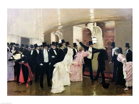 Framed Argument in the Corridors of the Opera, 1889 Print
