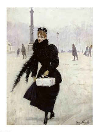 Framed Parisian woman in the Place de la Concorde Print