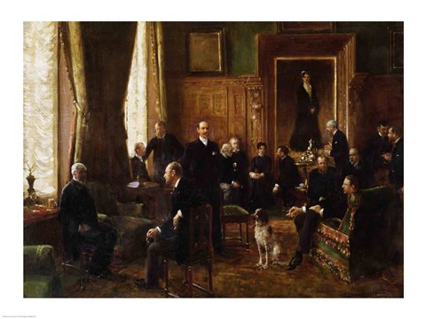 Framed Salon of the Countess Potocka, 1887 Print