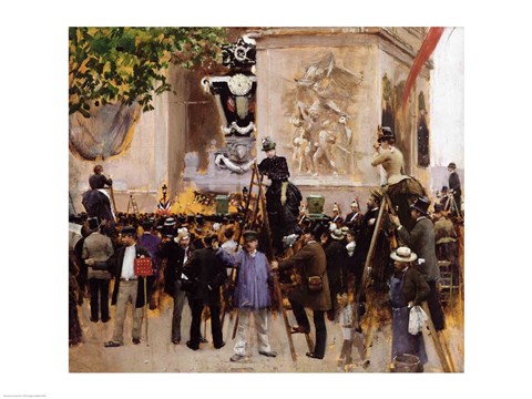 Framed Funeral of Victor Hugo Print