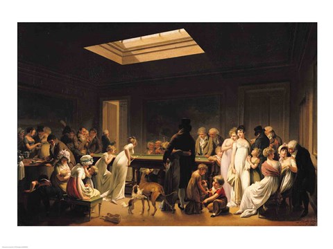 Framed Game of Billiards, 1807 Print