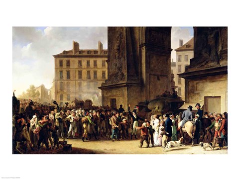 Framed Conscripts of 1807 Marching Past the Gate of Saint-Denis Print