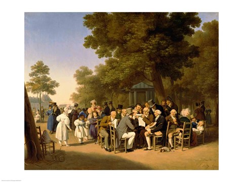 Framed Politicians in the Tuileries Gardens, 1832 Print