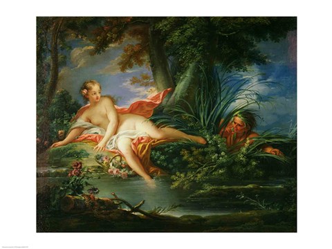 Framed Bather Surprised Print