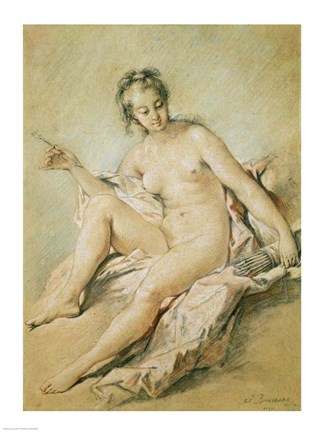 Framed study of Venus, 1751 Print