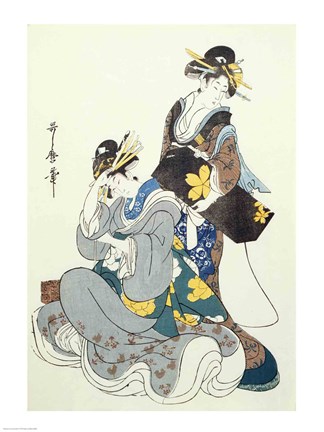 Framed Two Female Figures Print