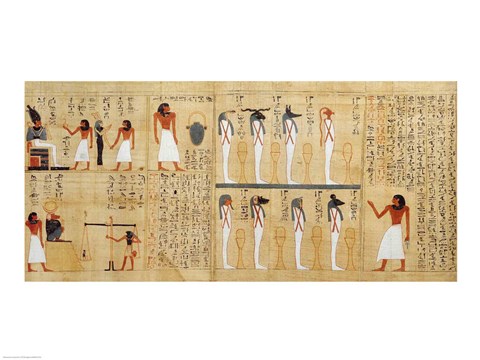 Framed Mythological papyrus of Imenemsaouf Print