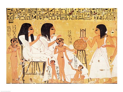 Framed dead, their family and their servants, from the Tomb of Ankerkhe Print