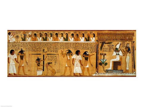 Framed Weighing of the Heart against Maat&#39;s Feather of Truth Print