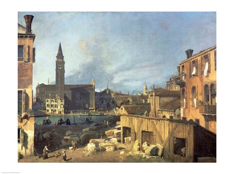 Framed Venice: Campo San Vidal and Santa Maria della Carita Print
